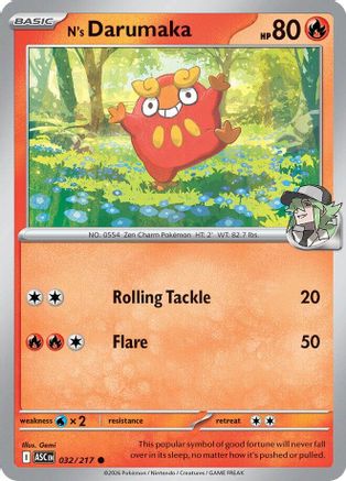N's Darumaka (32) [ME: Ascended Heroes] Reverse Holofoil