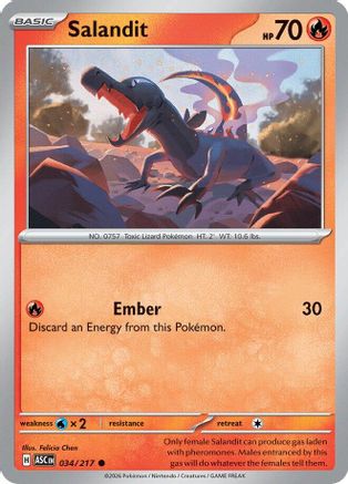 Salandit (34) [ME: Ascended Heroes] Reverse Holofoil
