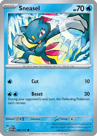Sneasel (44) [ME: Ascended Heroes] Reverse Holofoil