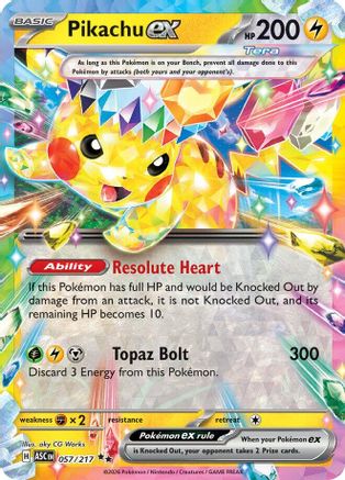 Pikachu ex - 057/217 (57) [ME: Ascended Heroes] Holofoil
