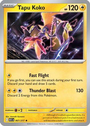 Tapu Koko (67) [ME: Ascended Heroes] Reverse Holofoil