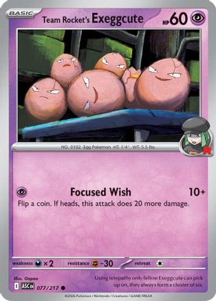 Team Rocket's  exeggcute (77) [ME: Ascended Heroes] Reverse Holofoil