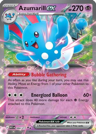 Azumarill ex (84) [ME: Ascended Heroes] Holofoil
