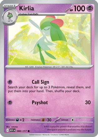 Kirlia (88) [ME: Ascended Heroes] Reverse Holofoil