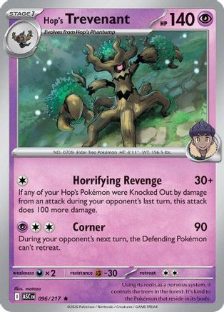 Hop's Trevenant - 096/217 (96) [ME: Ascended Heroes] Reverse Holofoil
