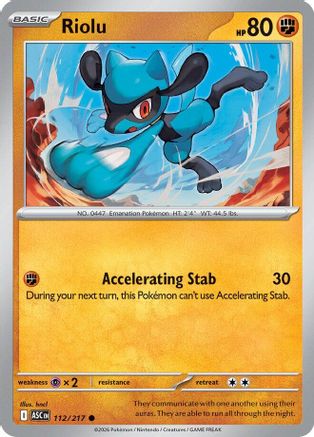 Riolu (112) [ME: Ascended Heroes] Reverse Holofoil