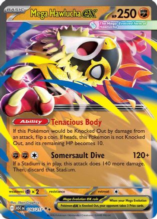 Mega Hawlucha ex - 116/217 (116) [ME: Ascended Heroes] Holofoil