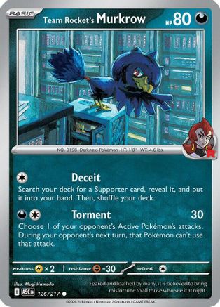 Team Rocket's Murkrow (126) [ME: Ascended Heroes]