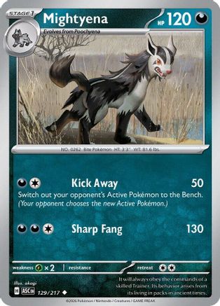 Mightyena - 129/217 (129) [ME: Ascended Heroes] Reverse Holofoil