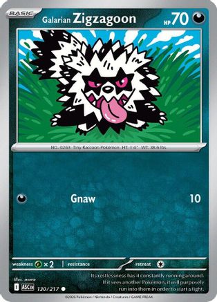 Galarian Zigzagoon (130) [ME: Ascended Heroes] Reverse Holofoil