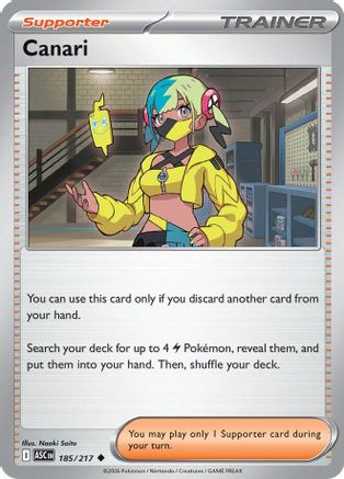 Canari - 185/217 (185) [ME: Ascended Heroes] Reverse Holofoil