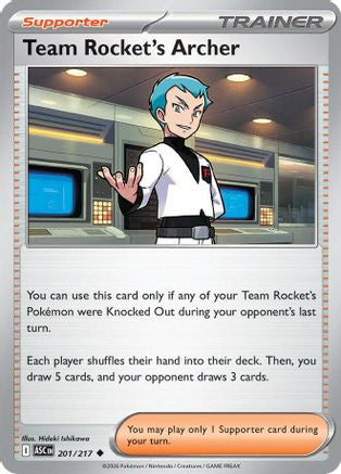 Team Rocket's Archer (201) [ME: Ascended Heroes] Reverse Holofoil