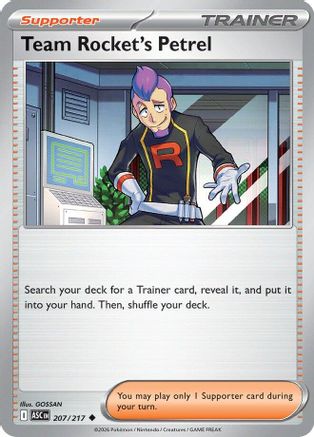 Team Rocket's Petrel (207) [ME: Ascended Heroes] Reverse Holofoil