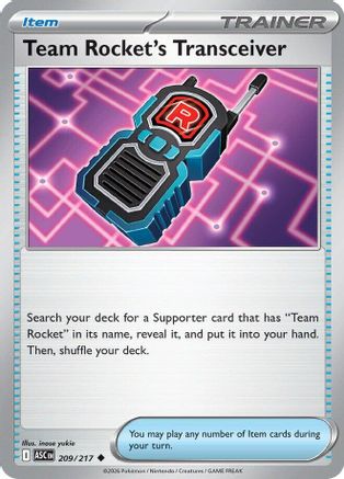 Team Rocket's Transceiver - 209/217 (209) [ME: Ascended Heroes] Reverse Holofoil