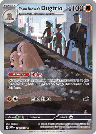 Team Rocket's Dugtrio - 239/217 (239) [ME: Ascended Heroes] Holofoil