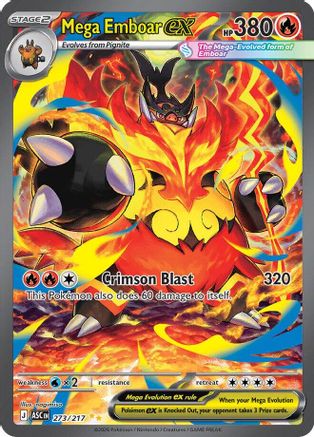 Mega Emboar ex - 273/217 (273) [ME: Ascended Heroes] Holofoil