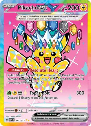 Pikachu ex - 277/217 (277) [ME: Ascended Heroes] Holofoil