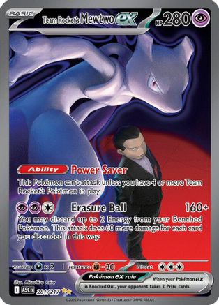 Team Rocket's Mewtwo ex - 281/217 (281) [ME: Ascended Heroes] Holofoil