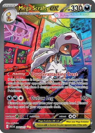 Mega Scrafty ex - 285/217 (285) [ME: Ascended Heroes] Holofoil