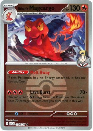 Ethan's Magcargo - 024/217 (Poke Ball) (24) [ME: Ascended Heroes] Reverse Holofoil