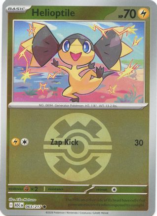 Helioptile (Quick Ball) (63) [ME: Ascended Heroes] Reverse Holofoil