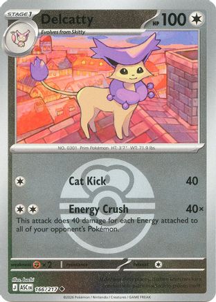 Delcatty (Love Ball) (166) [ME: Ascended Heroes] Reverse Holofoil