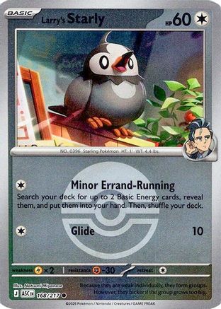 Larry's Starly (Poke Ball) (168) [ME: Ascended Heroes] Reverse Holofoil