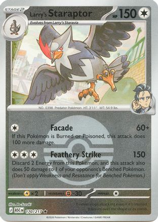 Larry's Staraptor - 170/217 (Poke Ball) (170) [ME: Ascended Heroes] Reverse Holofoil