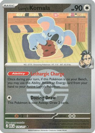Larry's Komala (Poke Ball) (175) [ME: Ascended Heroes] Reverse Holofoil