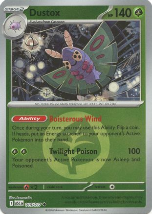 Dustox - 015/217 (Energy Symbol Pattern) (15) [ME: Ascended Heroes] Reverse Holofoil