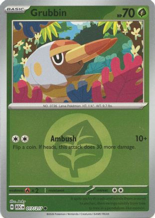 Grubbin (Energy Symbol Pattern) (17) [ME: Ascended Heroes] Reverse Holofoil
