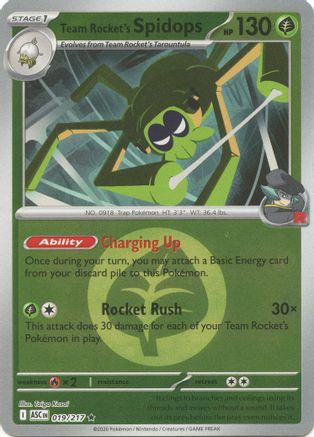 Team Rocket's Spidops (Energy Symbol Pattern) (19) [ME: Ascended Heroes] Reverse Holofoil