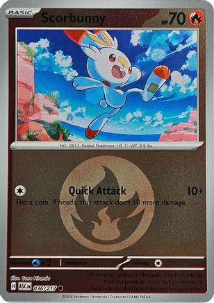 Scorbunny - 036/217 (Energy Symbol Pattern) (36) [ME: Ascended Heroes] Reverse Holofoil