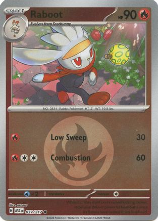 Raboot (Energy Symbol Pattern) (37) [ME: Ascended Heroes] Reverse Holofoil