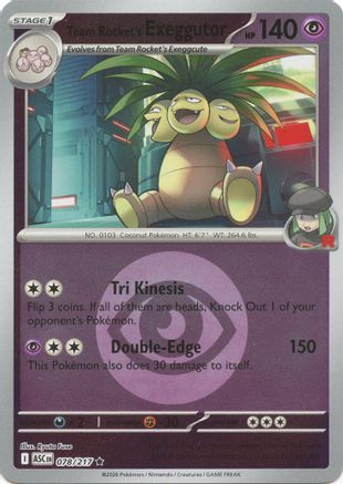Team Rocket's exeggutor (Energy Symbol Pattern) (78) [ME: Ascended Heroes] Reverse Holofoil