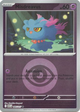 Misdreavus - 085/217 (Energy Symbol Pattern) (85) [ME: Ascended Heroes] Reverse Holofoil