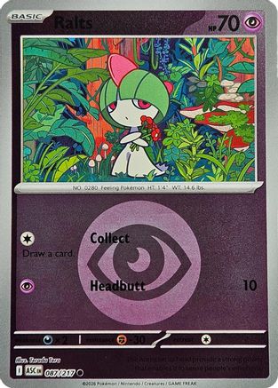Ralts (Energy Symbol Pattern) (87) [ME: Ascended Heroes] Reverse Holofoil