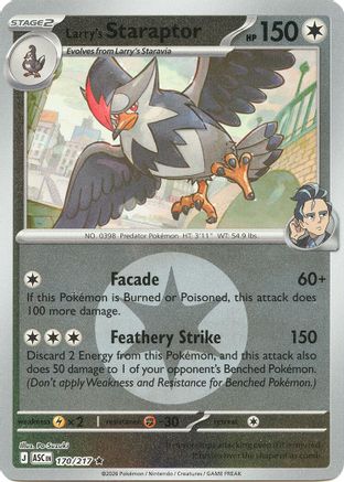 Larry's Staraptor - 170/217 (Energy Symbol Pattern) (170) [ME: Ascended Heroes] Reverse Holofoil