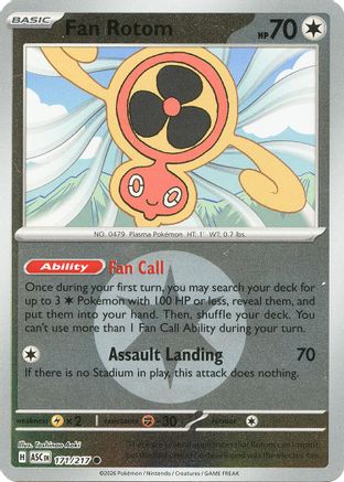 Fan Rotom - 171/217 (Energy Symbol Pattern) (171) [ME: Ascended Heroes] Reverse Holofoil