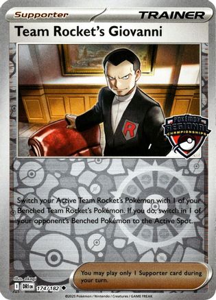 Team Rocket's Giovanni (174) [League & Championship Cards] Reverse Holofoil
