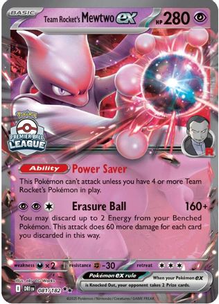 Team Rocket's Mewtwo ex (81) [League & Championship Cards] Holofoil