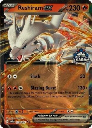 Reshiram ex (Great Ball League) (20) [League & Championship Cards] Holofoil