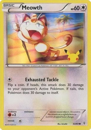Meowth - 53/83 (20th Anniversary) (53) [Miscellaneous Cards & Products] Holofoil