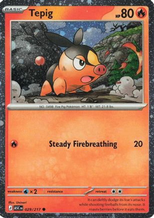 Tepig - 029/217 (Cosmos Holo) (29) [Miscellaneous Cards & Products] Holofoil