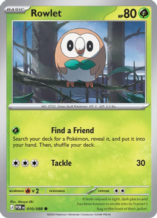 Rowlet - 010/088 (10) [ME03: Perfect Order] Reverse Holofoil
