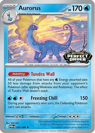 Aurorus (Perfect Order Stamped) (24) [Miscellaneous Cards & Products] Holofoil