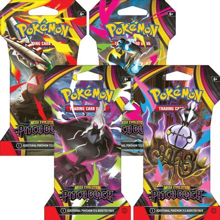 Pokemon Pitch Black Sleeved Booster Pack Art Bundle [Set of 4]