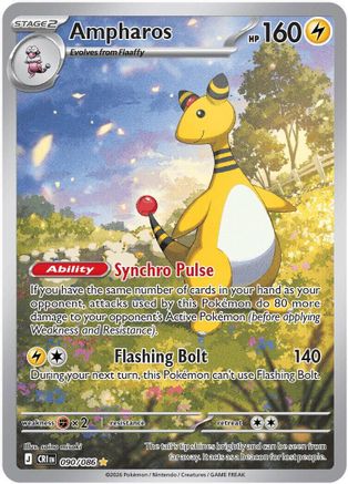Ampharos - 090/086 (90) [ME04: Chaos Rising] Holofoil