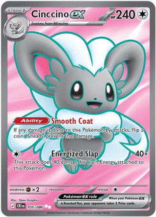 Cinccino ex - 105/086 (105) [ME04: Chaos Rising] Holofoil