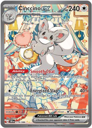 Cinccino ex - 119/086 (119) [ME04: Chaos Rising] Holofoil